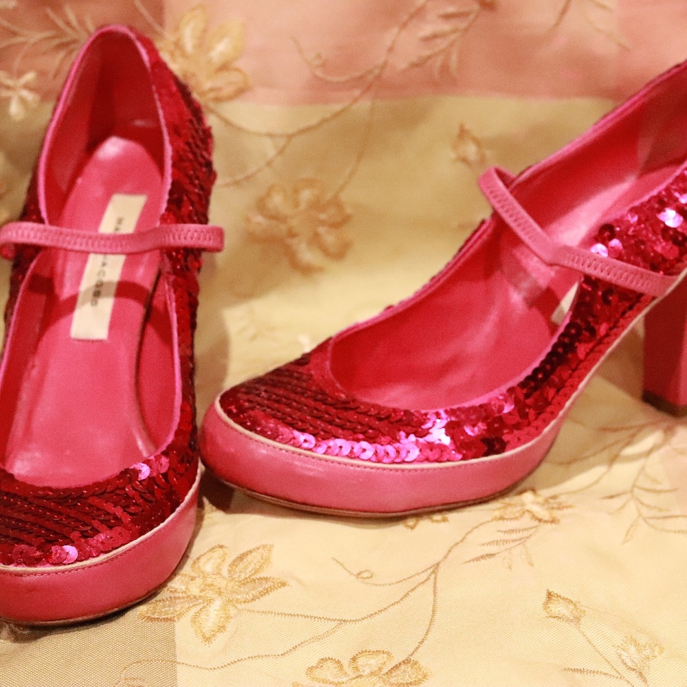Marc Jacobs High-heeled Mary Jane sequence and leather shoes